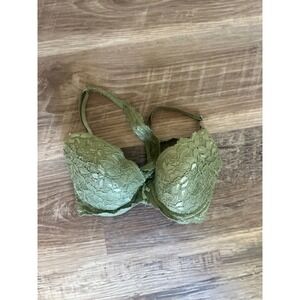 Tarea by Rue21 Sage Green Floral Lace Push Up Bra 34B Underwire Padded